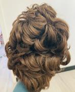 nerd korte bruine pruik met krullen Les Coiffelles L’Oréal, Maat 38/40 (M), Carnaval, Ophalen of Verzenden, Accessoires