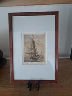 Ets p de vries "waedfisker", Antiek en Kunst, Kunst | Etsen en Gravures, Ophalen of Verzenden
