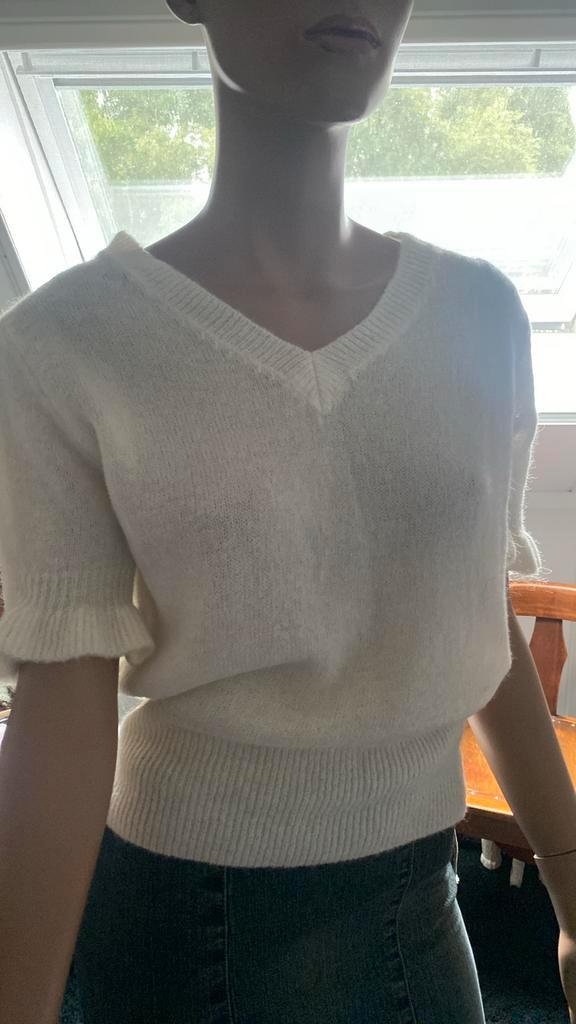 Trui met korte mouw., Kleding | Dames, Truien en Vesten, Zo goed als nieuw, Maat 36 (S), Wit, Ophalen of Verzenden