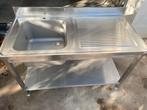 RVS spoelbak, wastafel, Huis en Inrichting, Keuken | Keukenelementen, Ophalen, Zo goed als nieuw, Minder dan 100 cm, 50 tot 75 cm