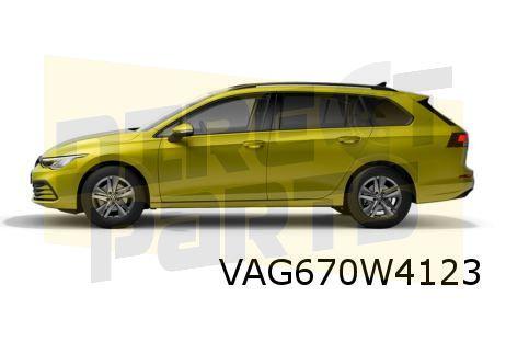 Volkswagen Golf VIII (2/20-) achterscherm Links (Variant) Or, Auto-onderdelen, -, -, Nieuw, Spatbord