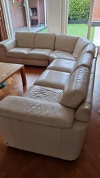 Natuzzi lederen 6 persoons design bank, gratis af te halen, Huis en Inrichting, Ophalen, Gebruikt, Overige maten, Hoekbank