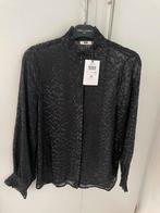 Zwarte transparante (kerst) blouse met glitter - XS, WE, Zwart, Nieuw, Ophalen of Verzenden