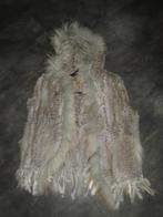 F4 Angelique L Echt Konijnbont Bont Lapin Vest XXL Capuchon, Verzenden, Nieuw, Maat 46/48 (XL) of groter, Grijs