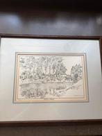 Oude pentekening Den Dungen - Wiel op de Keerdijk, Ophalen of Verzenden