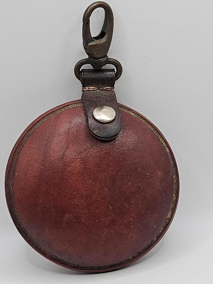 Antiek Kogelbuideltje - Leder, Antiek en Kunst, Curiosa en Brocante, Ophalen of Verzenden