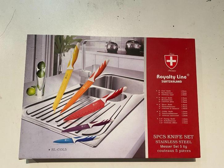 5 delig messenset, Huis en Inrichting, Keuken | Bestek, Nieuw, Rvs of Chroom, Ophalen of Verzenden