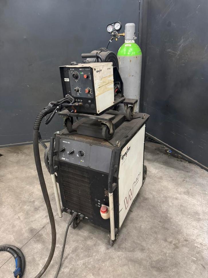 Mig/mag Lasapparaat watergekoeld EWM Wega 401, Doe-het-zelf en Verbouw, Gereedschap | Lasapparaten, Zo goed als nieuw, Co2, 250 ampère of meer
