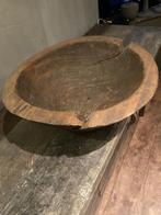 Oude houten schaal, Gebruikt, Schaal, Rond, Ophalen of Verzenden
