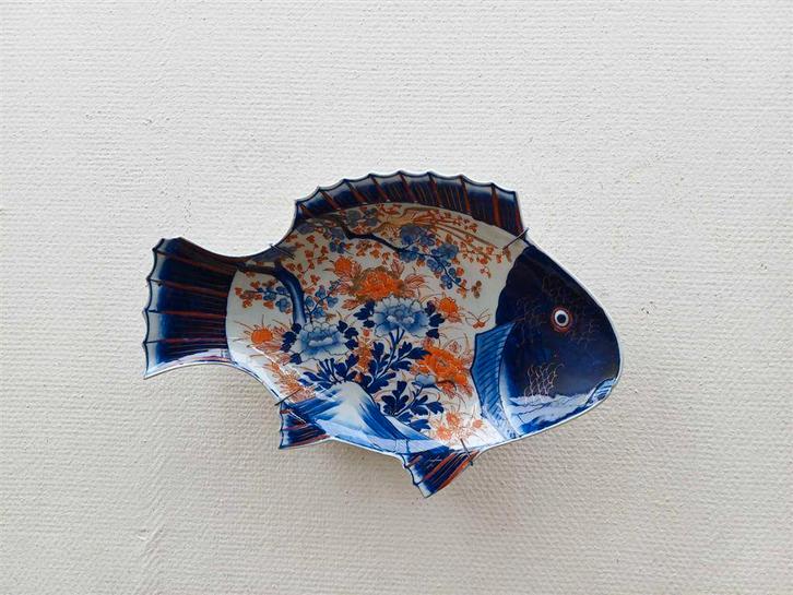 Porseleinen Wandbord in de vorm van een vis 39769, Huis en Inrichting, Woonaccessoires | Wanddecoraties, Gebruikt, Ophalen of Verzenden