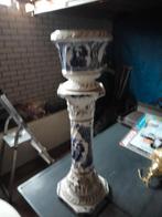 Delfts blauwe bloempot op voet - 90cm hoog, Antiek en Kunst, Ophalen