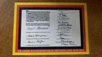 Briefkaart 25 jahre bundesrepublik deutschland 1949-1974 beschikbaar voor biedingen