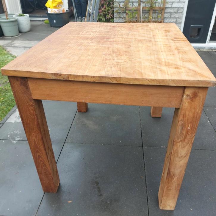 Tafel 82 x 101 cm, Huis en Inrichting, Tafels | Bijzettafels, Gebruikt, Rechthoekig, 60 cm of meer, 75 cm of meer, Overige materialen