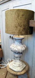 Zware betonnen balusterlamp balusters lamp met kap tafellamp, Huis en Inrichting, Lampen | Tafellampen, ., Ophalen of Verzenden