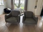 Twee San Marco lounge stoelen - Italiaans design, Ophalen, Gebruikt, Leer, 75 tot 100 cm