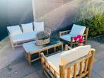 Houten Loungeset Tuin, Tuin en Terras, Tuinsets en Loungesets, Ophalen, 5 zitplaatsen, Gebruikt, Loungeset