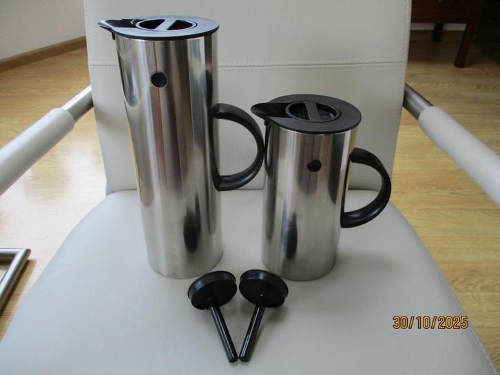 STELTON / EM77 - Erik Magnussen - RVS - thermoskan - Denmark, Huis en Inrichting, Keuken | Keukenbenodigdheden, Gebruikt, Ophalen of Verzenden