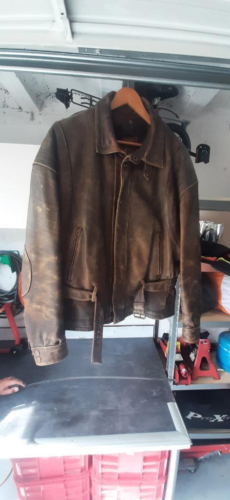2 Klassieke Lederen Jassen XL en S samen voor, Motoren, Kleding | Motorkleding, Jas | leer, Dames, Heren, Tweedehands, Ophalen of Verzenden