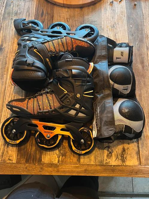 Powerslide skeelers + bescherming., Sport en Fitness, Skeelers, Zo goed als nieuw, Overige typen, Powerslide, Heren, Ophalen of Verzenden