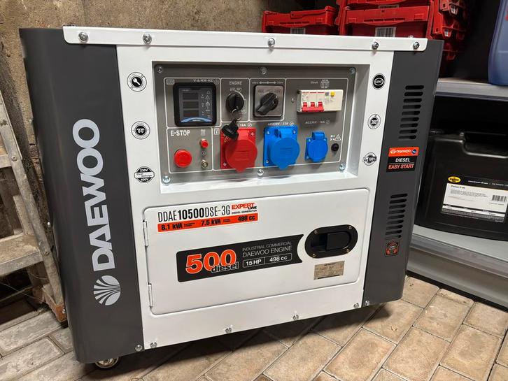 Daewoo 10500DSE-3G Diesel Generator, Doe-het-zelf en Verbouw, Aggregaten, Nieuw, Dieselolie, 5 tot 10 kVA, Elektrisch startend