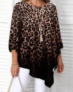 Top Sophia Panter-2 (44 tm 52) ** NIEUW **, Kleding | Dames, Grote Maten, Verzenden, Nieuw, Zwart, Shirt of Top