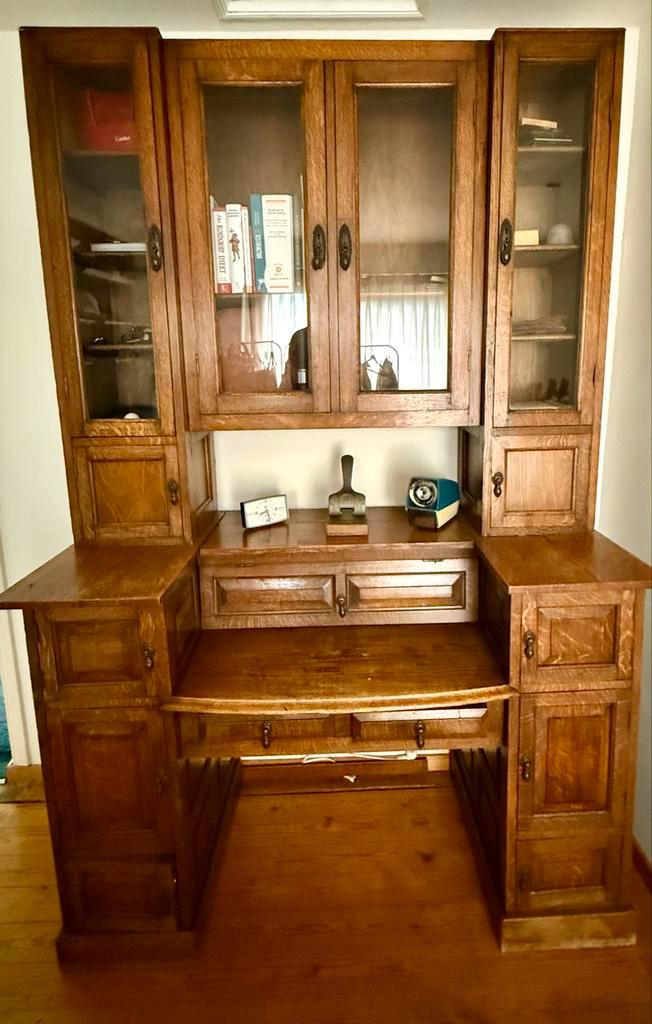 Antiek secretaire met opzetkast. Apotheekkast 2 delig, Antiek en Kunst, Antiek | Meubels | Kasten, Ophalen