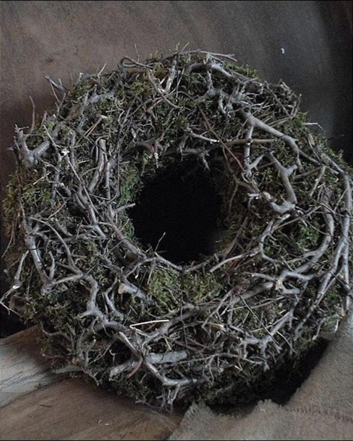 12642 KA Krans moss wreath naturel thick, Huis en Inrichting, Woonaccessoires | Overige, Nieuw, Ophalen of Verzenden