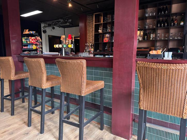 Original Loom Barkrukken 8 stuks, Huis en Inrichting, Barkrukken, Gebruikt, 60 tot 90 cm, Riet, 2 krukken, Met voetsteun, Ophalen