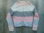 Vest roze / grijs gestreept maat 134 H&M vestje, Meisje, Trui of Vest, H&M, Ophalen of Verzenden