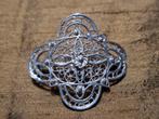 Vintage filigraan zilveren broche, Sieraden, Tassen en Uiterlijk, Broches, Ophalen of Verzenden, Gebruikt, Zilver, Zilver