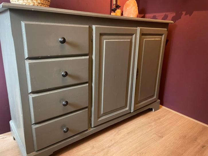 Groen/Grijs Dressoir, Commode, Kastje, Huis en Inrichting, Kasten | Dressoirs, Gebruikt, 100 tot 150 cm, 25 tot 50 cm, Met lade(s)