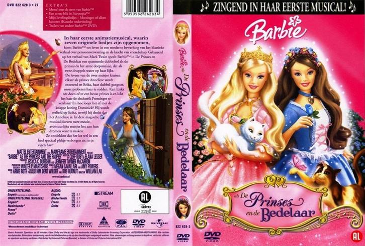 Barbie prinses en de bedelaar zingend in haar eerste musical, Cd's en Dvd's, Dvd's | Kinderen en Jeugd, Zo goed als nieuw, Vanaf 6 jaar