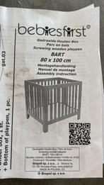 Zwarte box inclusief matras en boxkleed, Ophalen, Zo goed als nieuw, Boxkleed