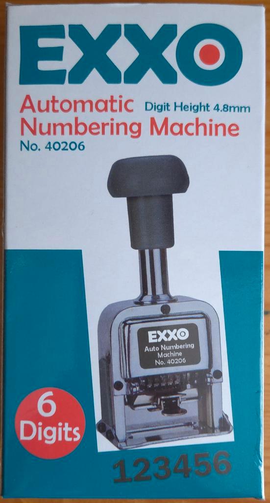 Exxo Automatische Numeroteur 6 cijfers, Antiek en Kunst, Antiek | Kantoor en Zakelijk, Ophalen of Verzenden