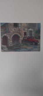 Olieverf op doek: landrover, Ophalen