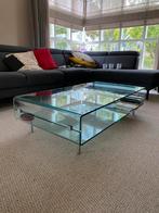Glazen Salontafel FIAM Italia, Huis en Inrichting, Tafels | Salontafels, Ophalen, 100 tot 150 cm, Minder dan 50 cm, Rechthoekig