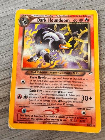 Dark houndoom 7/105 1e editie pokemon beschikbaar voor biedingen