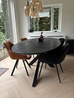 Set van 4 eetkamerstoelen, Huis en Inrichting, Ophalen, Gebruikt, Zwart, Vier