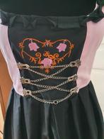 Lange Dirndl oktoberfeest zwart met roze & oranje mt 36/38, Ophalen of Verzenden, Kleding, Maat 36 (S), Overige thema's