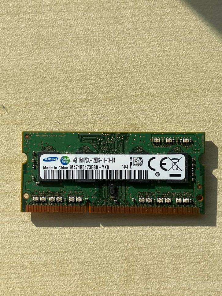 Samsung 4GB DDR3 PC3L-12800S Laptop Geheugen, Computers en Software, RAM geheugen, Gebruikt, Laptop, 4 GB, DDR3, Ophalen of Verzenden