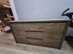 Donkere (eiken)houten dressoir kast meubel woonkamer, Ophalen, 100 tot 150 cm, Zo goed als nieuw, Minder dan 100 cm
