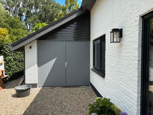 Houten Garagedeuren nieuw en op maat gemaakt, Doe-het-zelf en Verbouw, Deuren en Horren, Gebruikt, Garagedeur, 200 tot 215 cm