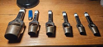 Mooie set grote holpijpen maat 50, 35, 30, 25, 20 en  18 mm beschikbaar voor biedingen
