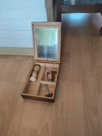 Antieke scheerdoos met inhoud., Ophalen of Verzenden, Zo goed als nieuw