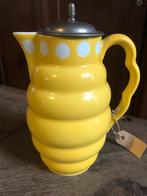 Vintage art deco Gele Kan met Witte Stippen, Antiek en Kunst, Antiek | Keramiek en Aardewerk, Ophalen of Verzenden