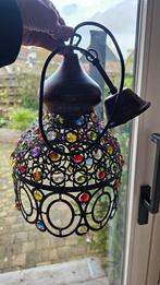 Decoratieve hanglamp met kleurrijke stenen, Ophalen, Gebruikt, Glas, Oosters