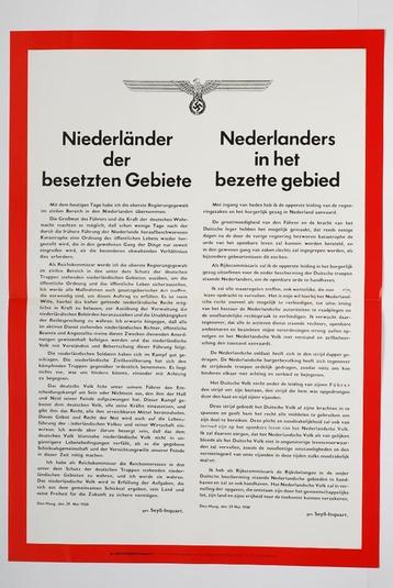 Affiche Seyss-Inquart aan het woord | Heruitgave 1994 beschikbaar voor biedingen
