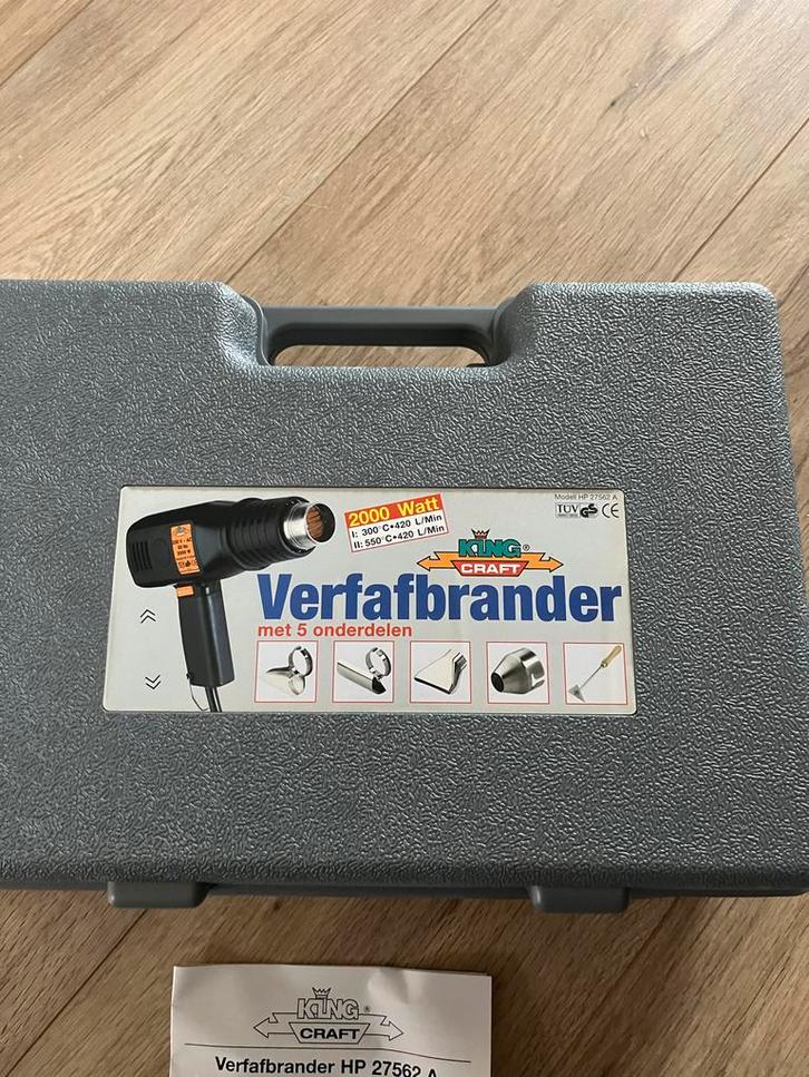 Verfafbrander King Craft - Compleet, doos beschadigd, Doe-het-zelf en Verbouw, Gereedschap | Handgereedschap, Gebruikt, Ophalen of Verzenden