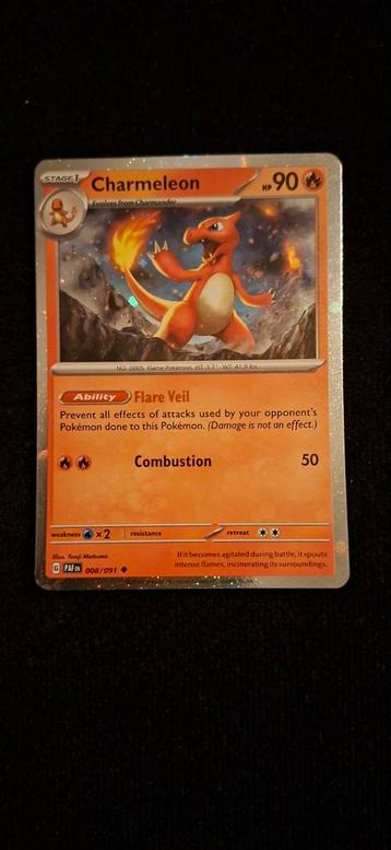 Charmeleon 008/091 cosmos holo, Paldean Fates beschikbaar voor biedingen