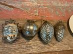 ANTIEKE KERSTBALLEN MET TINSEL 1910, Ophalen of Verzenden, Gebruikt